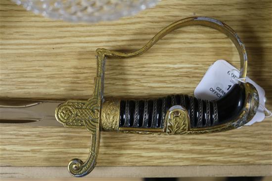 A German WWII Officers sword, no scabbard